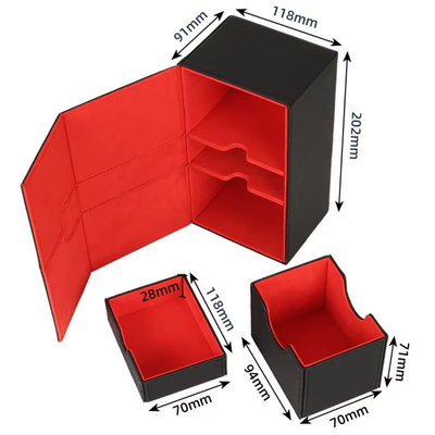 Blackstone Dual Guard 200+ - Obsidian Black Red | Deckboxes y accesorios TCG Arkanova en PiedraBruja Chile