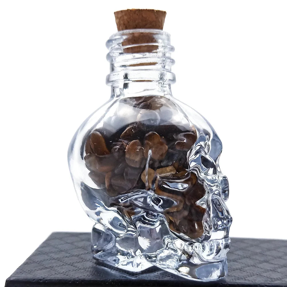 Frasco calavera con gemas grande