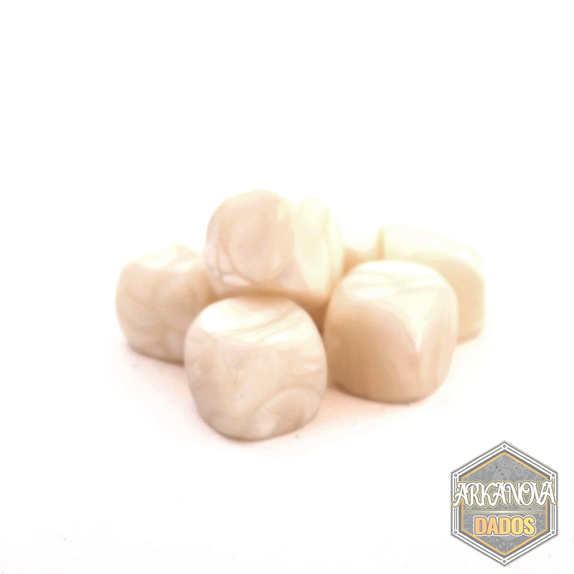 Blank - 1D6 Marmolado Blanco