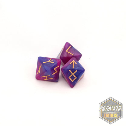 D8 Especial - Futhark Runas en Púrpura