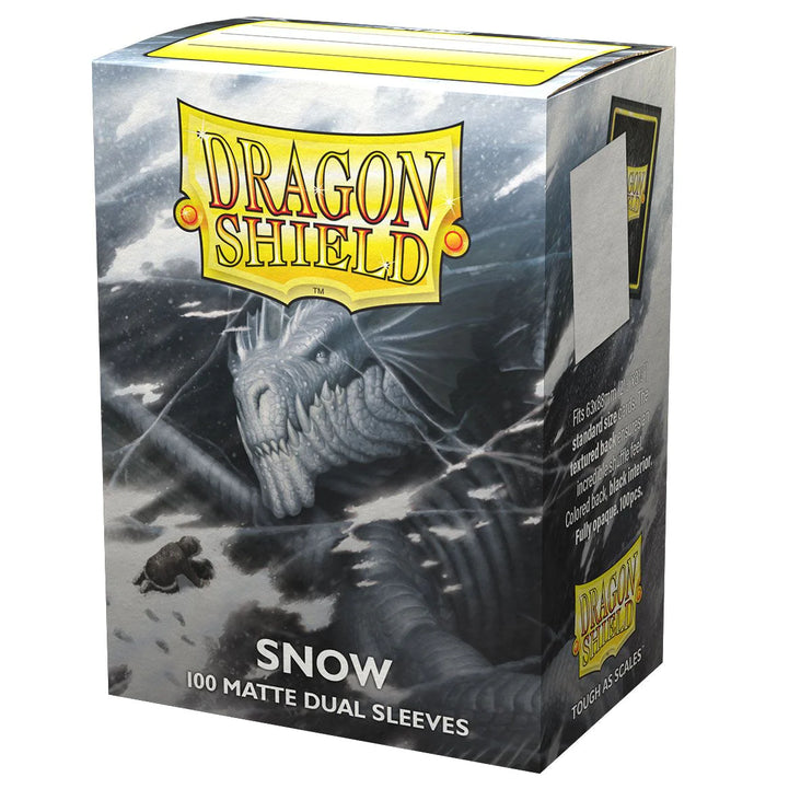Dragon Shield Sleeves: Standard DUAL- Matte Snow 'Nirin' (100 ct.)