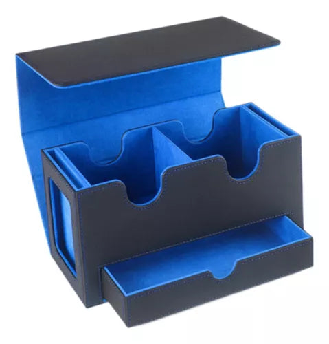 Deckbox: Doble Compartimiento 200+ Doble Protector - Negro/Azul