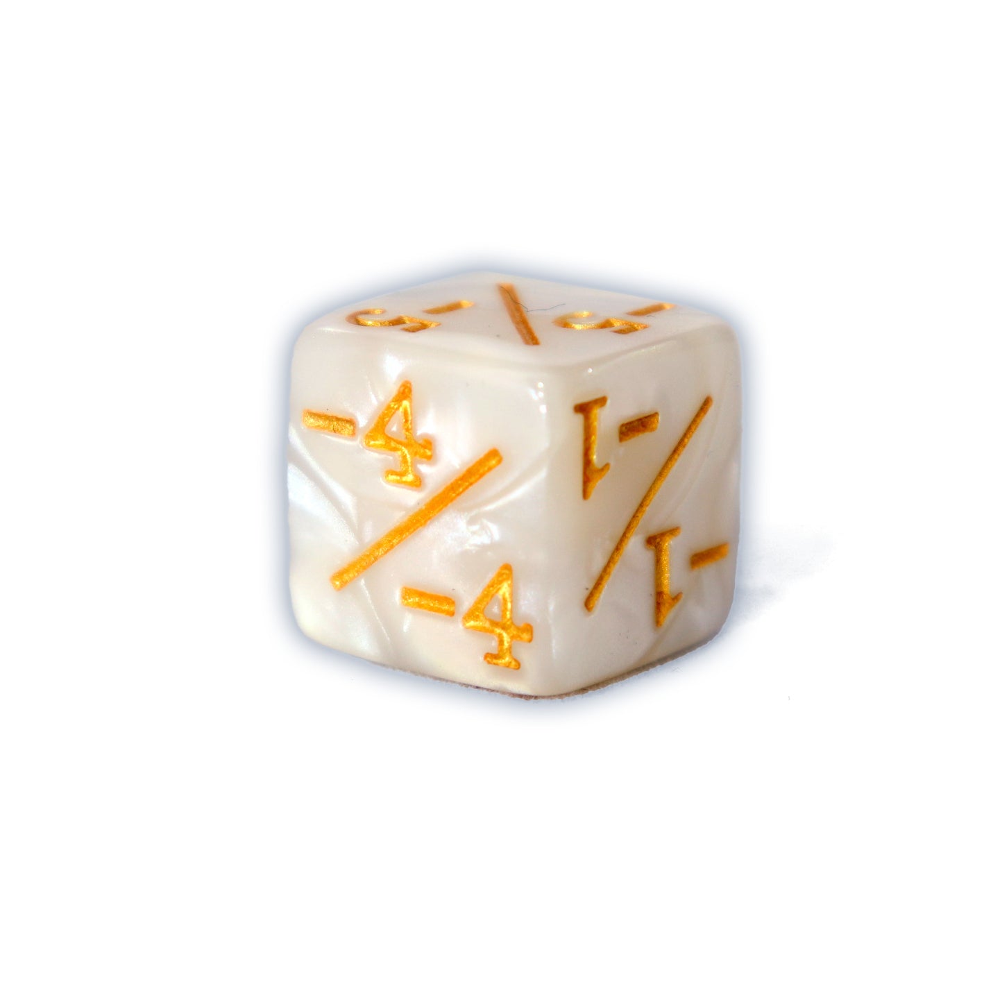 Dado Contador Magic +1/+1 Blanco Marmolado