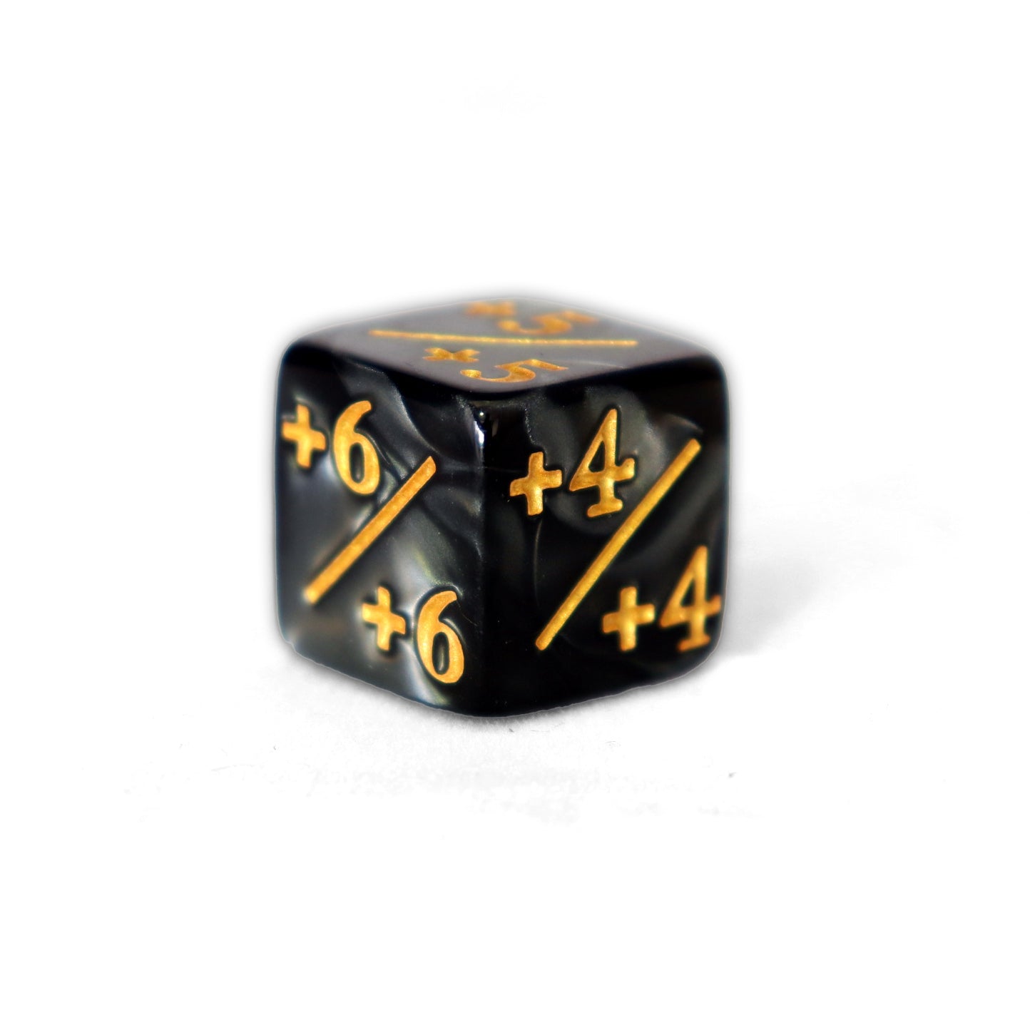 Dado Contador Magic +1/+1 Negro y Gris