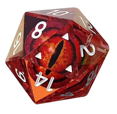 Rellenos -D20 de Ojo de Dragón Rojo | Dados para juegos de rol y mesa en PiedraBruja Chile