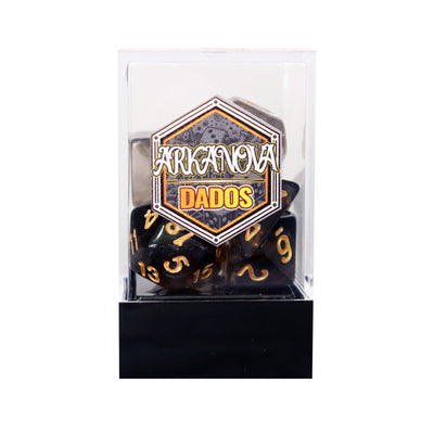 Alquimia - Diamante Negro | Dados para juegos de rol y mesa en PiedraBruja Chile