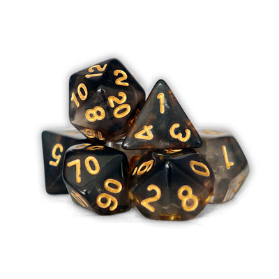 Alquimia - Diamante Negro | Dados para juegos de rol y mesa en PiedraBruja Chile