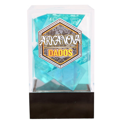 Cristal Aquamarina (Unpainted) | Dados para juegos de rol y mesa en PiedraBruja Chile