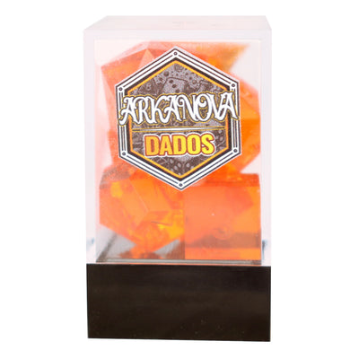 Cristal Mandarina (Unpainted) | Dados para juegos de rol y mesa en PiedraBruja Chile