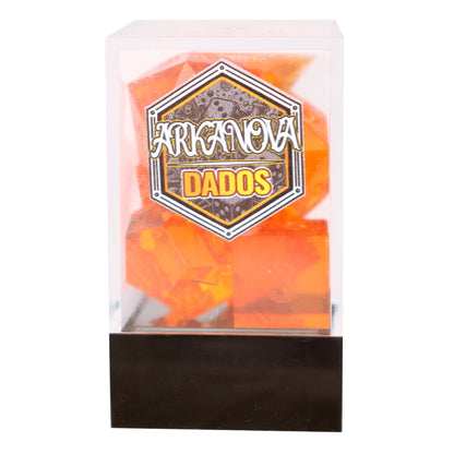 Cristal Mandarina (Unpainted) | Dados para juegos de rol y mesa en PiedraBruja Chile