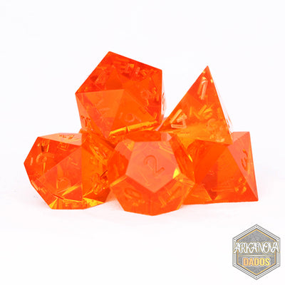 Cristal Mandarina (Unpainted) | Dados para juegos de rol y mesa en PiedraBruja Chile
