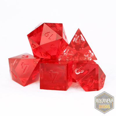Cristal Rojo (Unpainted) | Dados para juegos de rol y mesa en PiedraBruja Chile