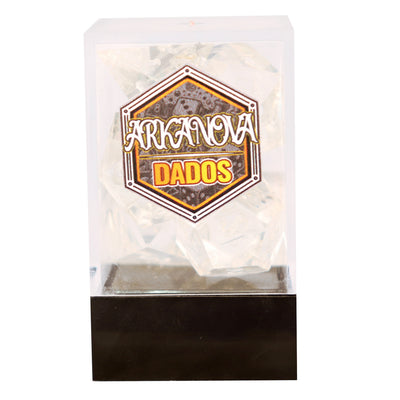 Cristal Transparente (Unpainted) | Dados para juegos de rol y mesa en PiedraBruja Chile