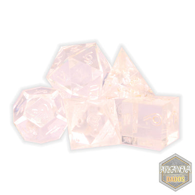 Cristal Transparente (Unpainted) | Dados para juegos de rol y mesa en PiedraBruja Chile