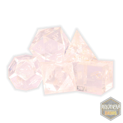 Cristal Transparente (Unpainted) | Dados para juegos de rol y mesa en PiedraBruja Chile