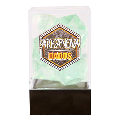 Cristal Verde Menta (Unpainted) | Dados para juegos de rol y mesa en PiedraBruja Chile
