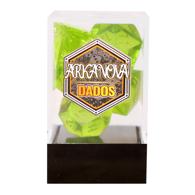 Cristal Verde Limón (Unpainted) | Dados para juegos de rol y mesa en PiedraBruja Chile