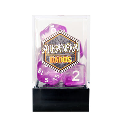 Alquimia - Cuarzo Rosa | Dados para juegos de rol y mesa en PiedraBruja Chile