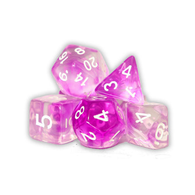 Alquimia - Cuarzo Rosa | Dados para juegos de rol y mesa en PiedraBruja Chile