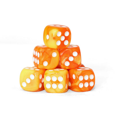 Gemini - 12mm 36 Dados Amarillo/Naranjo | Dados para juegos de rol y mesa en PiedraBruja Chile