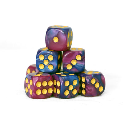 Gemini - 12mm 36 Dados Azul/Morado | Dados para juegos de rol y mesa en PiedraBruja Chile