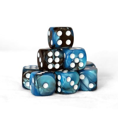Gemini - 12mm 36 Dados Azul/Negro | Dados para juegos de rol y mesa en PiedraBruja Chile