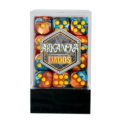 Gemini - 12mm 36 Dados Azul/Rojo | Dados para juegos de rol y mesa en PiedraBruja Chile