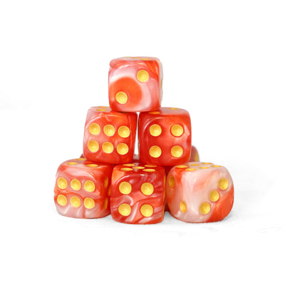 Gemini - 12mm 36 Dados Blanco/Rojo | Dados para juegos de rol y mesa en PiedraBruja Chile