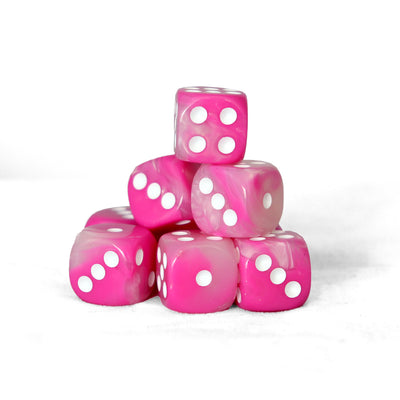 Gemini - 12mm 36 Dados Blanco/Rosado | Dados para juegos de rol y mesa en PiedraBruja Chile