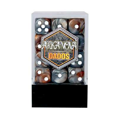 Gemini - 12mm 36 Dados Gris/Marrón | Dados para juegos de rol y mesa en PiedraBruja Chile