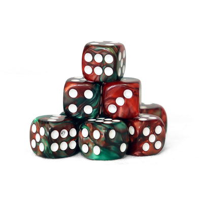 Gemini - 12mm 36 Dados Rojo/Verde | Dados para juegos de rol y mesa en PiedraBruja Chile