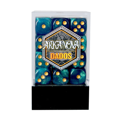 Glitter - 12mm 36 Dados Petróleo | Dados para juegos de rol y mesa en PiedraBruja Chile