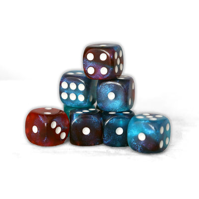 Mágicos - 12mm 36 Dados Azul/Rojo | Dados para juegos de rol y mesa en PiedraBruja Chile