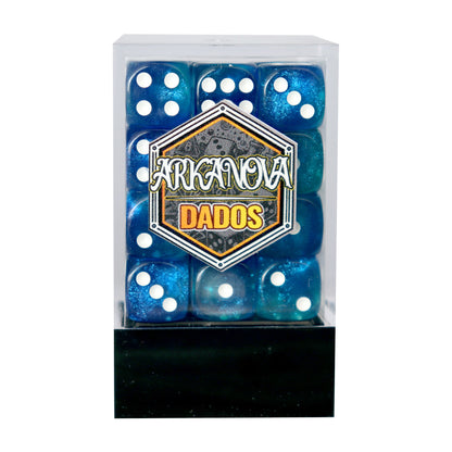 Mágicos - 12mm 36 Dados Azul/Verde