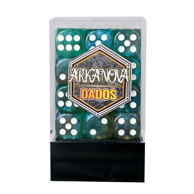 Mágicos - 12mm 36 Dados Marrón/Verde | Dados para juegos de rol y mesa en PiedraBruja Chile