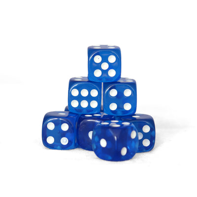 Transparentes - 12mm 36 Dados Azul | Dados para juegos de rol y mesa en PiedraBruja Chile
