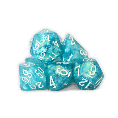 Esquirlas - Azul | Dados para juegos de rol y mesa en PiedraBruja Chile