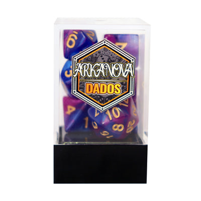 Gemini - Azul/Púrpura | Dados para juegos de rol y mesa en PiedraBruja Chile