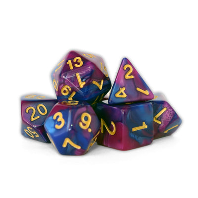 Gemini - Azul/Púrpura | Dados para juegos de rol y mesa en PiedraBruja Chile