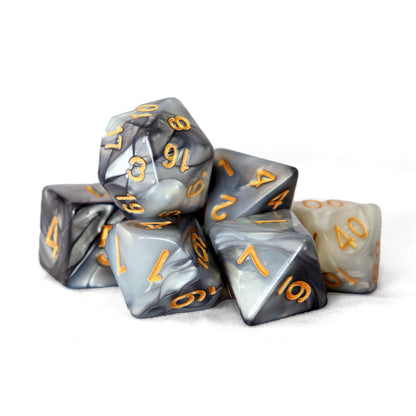 Gemini - Blanco/Gris | Dados para juegos de rol y mesa en PiedraBruja Chile