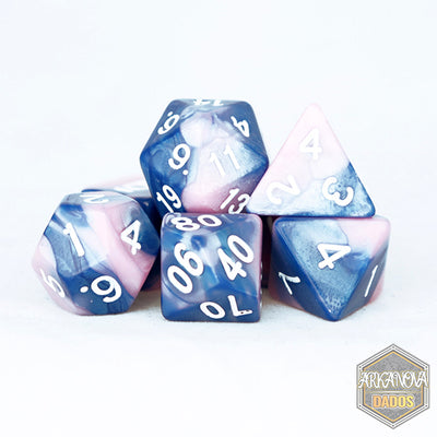 Gemini - Azul/Rosado | Dados para juegos de rol y mesa en PiedraBruja Chile