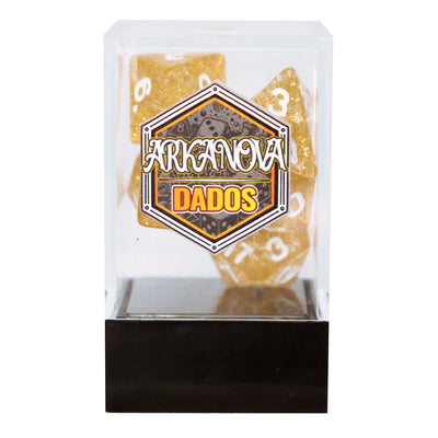 Glitter - Amarillo | Dados para juegos de rol y mesa en PiedraBruja Chile