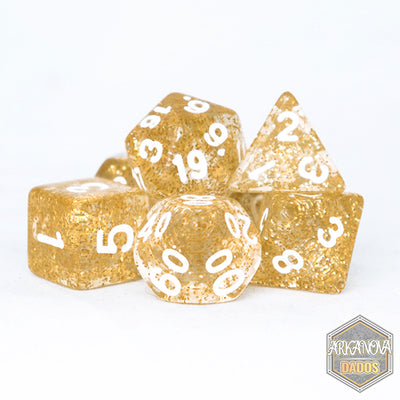Glitter - Amarillo | Dados para juegos de rol y mesa en PiedraBruja Chile