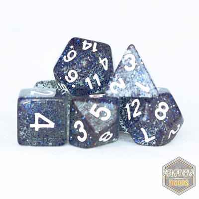 Glitter - Azul Profundo | Dados para juegos de rol y mesa en PiedraBruja Chile