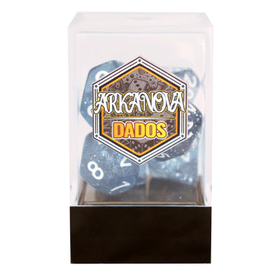 Glitter - Azul | Dados para juegos de rol y mesa en PiedraBruja Chile