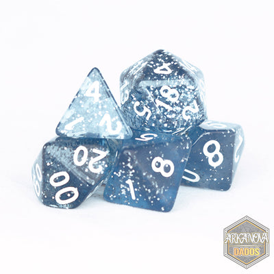 Glitter - Azul | Dados para juegos de rol y mesa en PiedraBruja Chile