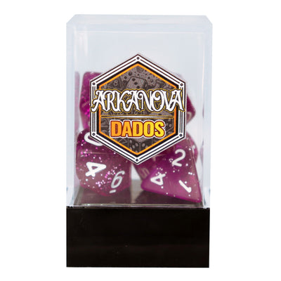 Glitter - Fucsia | Dados para juegos de rol y mesa en PiedraBruja Chile