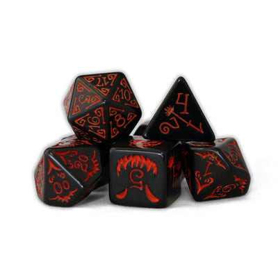 Victoriano - Halloween/Arcanos Negro | Dados para juegos de rol y mesa en PiedraBruja Chile