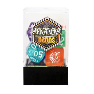 Mágicos - Iris Unicornio | Dados para juegos de rol y mesa en PiedraBruja Chile