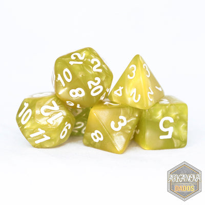 Marmolados - Amarillo | Dados para juegos de rol y mesa en PiedraBruja Chile